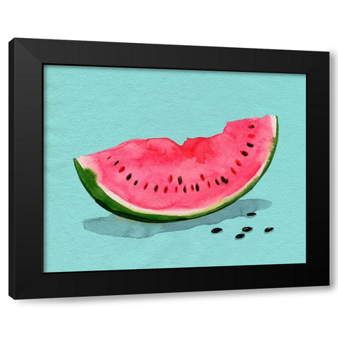 Summer Watermelon II Black Modern Wood Framed Art Print with Double Matting by Popp, Grace