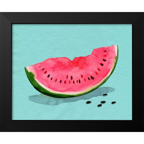 Summer Watermelon II Black Modern Wood Framed Art Print by Popp, Grace