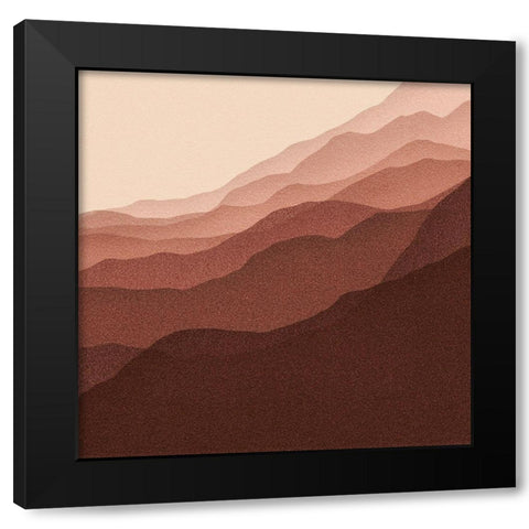 Gradient Scape II Black Modern Wood Framed Art Print with Double Matting by Borges, Victoria