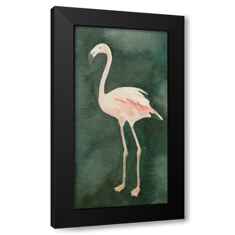 Forest Flamingo I Black Modern Wood Framed Art Print with Double Matting by Caroline, Emma