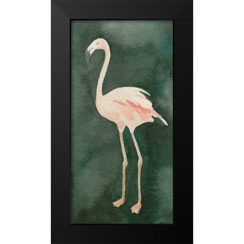Forest Flamingo I Black Modern Wood Framed Art Print by Caroline, Emma