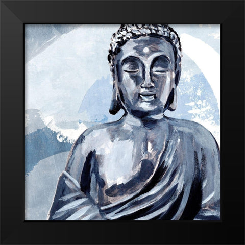 Awaken in Blue I Black Modern Wood Framed Art Print by Warren, Annie