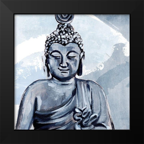 Awaken in Blue IV Black Modern Wood Framed Art Print by Warren, Annie