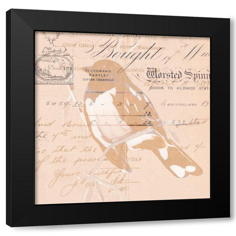 Antique Pages I Black Modern Wood Framed Art Print with Double Matting by Warren, Annie