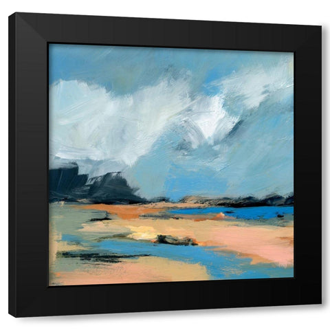 Blue Inlet I Black Modern Wood Framed Art Print with Double Matting by Barnes, Victoria