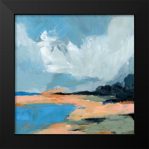 Blue Inlet II Black Modern Wood Framed Art Print by Barnes, Victoria