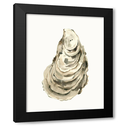 Neutral Oyster Study I Black Modern Wood Framed Art Print by Caroline, Emma