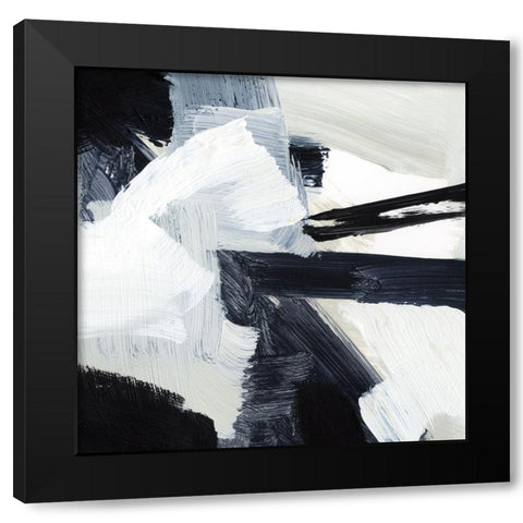 Expressive Monochrome I Black Modern Wood Framed Art Print by Barnes, Victoria