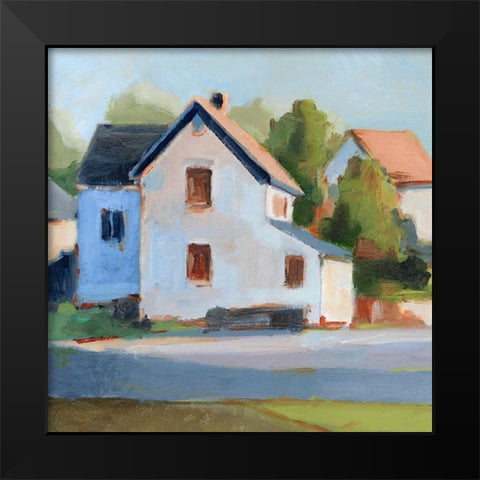 European Farmhouses II Black Modern Wood Framed Art Print by Harper, Ethan