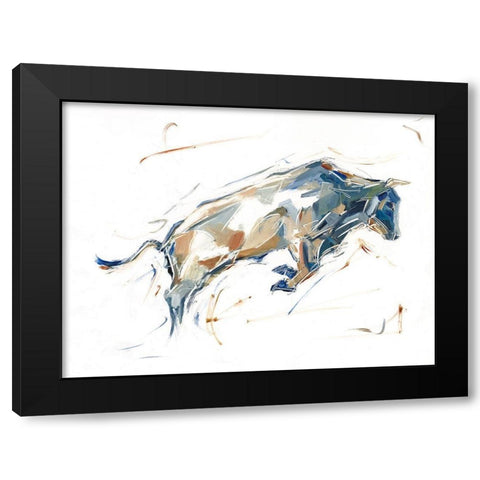 Modern Bull Study I Black Modern Wood Framed Art Print with Double Matting by Harper, Ethan