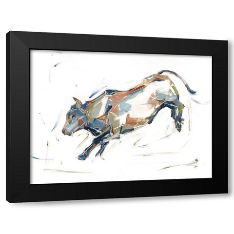 Modern Bull Study II Black Modern Wood Framed Art Print with Double Matting by Harper, Ethan