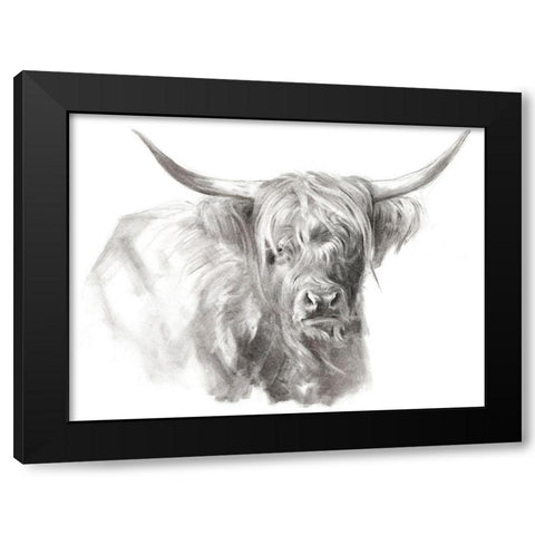 Soft Focus Highland Cattle I Black Modern Wood Framed Art Print with Double Matting by Parker, Jennifer Paxton