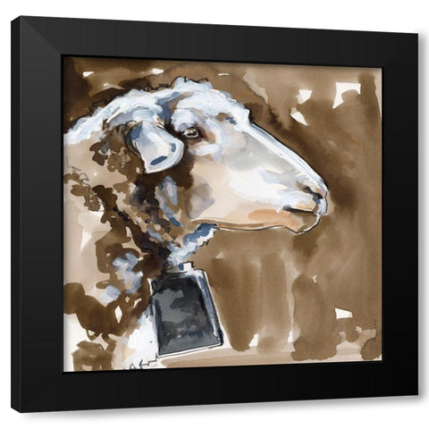 Side Eye Sheep I Black Modern Wood Framed Art Print with Double Matting by Parker, Jennifer Paxton