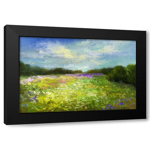 If I Had a Flower Black Modern Wood Framed Art Print with Double Matting by Finch, Sheila