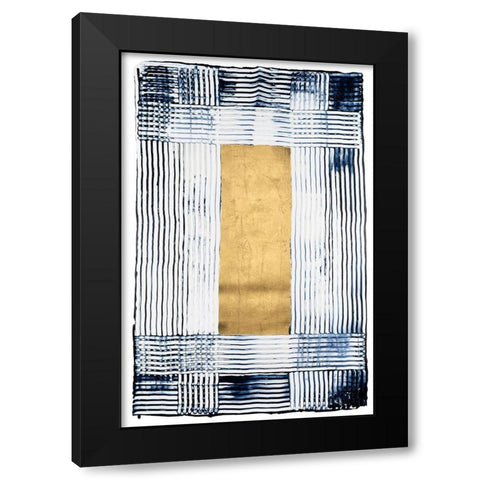 Embellished Junctures I Black Modern Wood Framed Art Print with Double Matting by Lam, Vanna