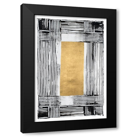Embellished Junctures II Black Modern Wood Framed Art Print with Double Matting by Lam, Vanna