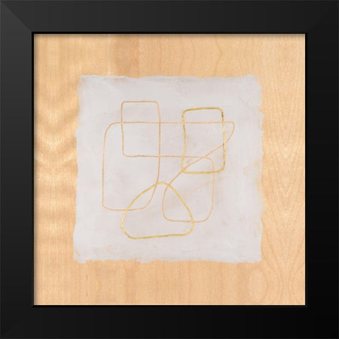 Golden Axis II Black Modern Wood Framed Art Print by Lam, Vanna