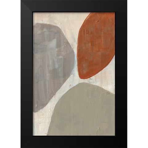 Custom Three Stones II Black Modern Wood Framed Art Print by Goldberger, Jennifer