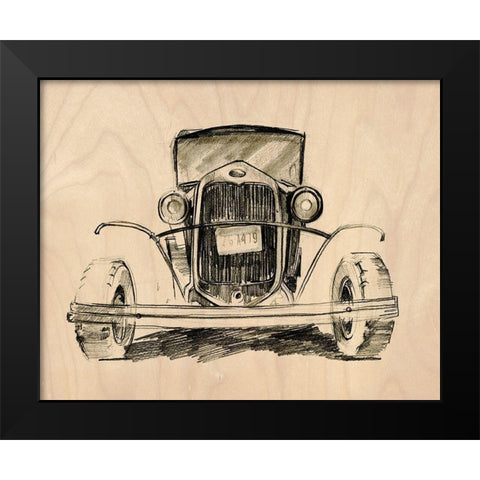 Model A Lines II Black Modern Wood Framed Art Print by Parker, Jennifer Paxton