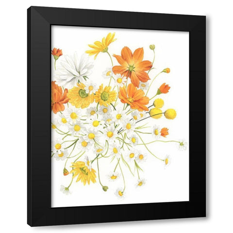 Sunny Wild Bouquet I Black Modern Wood Framed Art Print with Double Matting by Popp, Grace