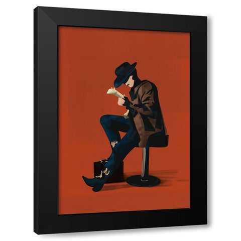 Music And Art II Black Modern Wood Framed Art Print with Double Matting by Arctic Frame