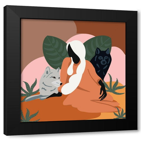 Mother Nature I Black Modern Wood Framed Art Print with Double Matting by Arctic Frame