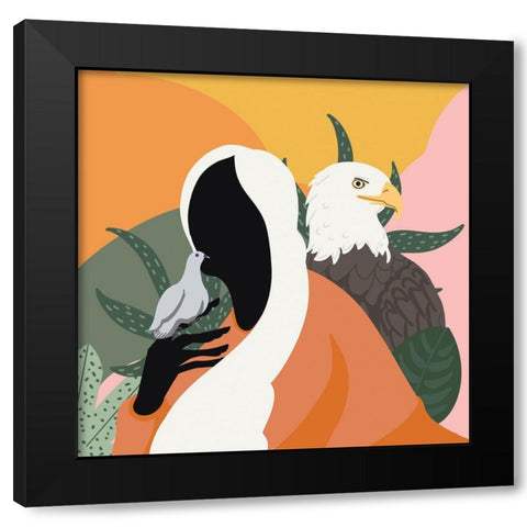 Mother Nature II Black Modern Wood Framed Art Print by Arctic Frame