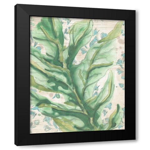 Palms And Patterns III Black Modern Wood Framed Art Print by Vess, June Erica