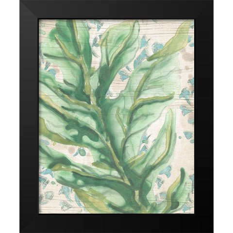 Palms And Patterns III Black Modern Wood Framed Art Print by Vess, June Erica