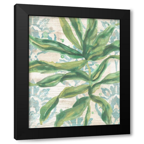 Palms And Patterns IV Black Modern Wood Framed Art Print by Vess, June Erica