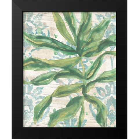 Palms And Patterns IV Black Modern Wood Framed Art Print by Vess, June Erica
