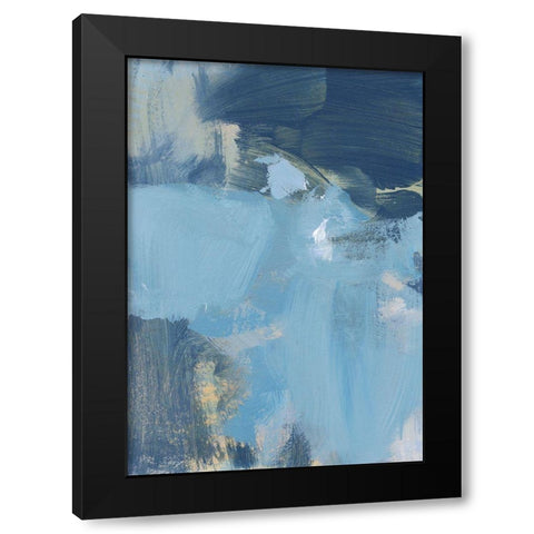 Rain I Black Modern Wood Framed Art Print by Long, Christina