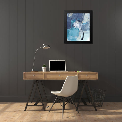 Swim I Black Modern Wood Framed Art Print by Long, Christina
