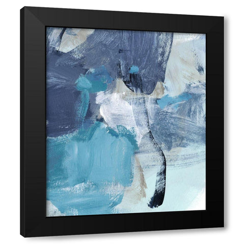 Swim I Black Modern Wood Framed Art Print with Double Matting by Long, Christina