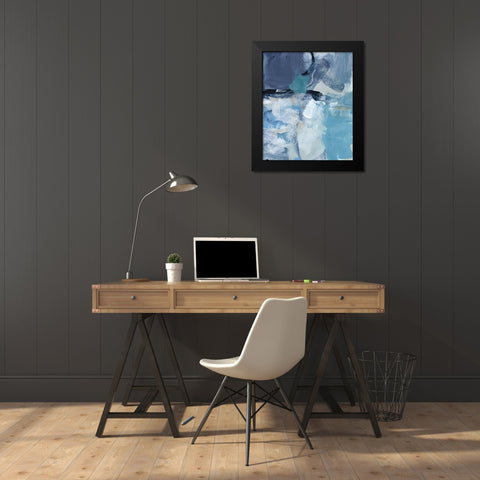 Swim II Black Modern Wood Framed Art Print by Long, Christina