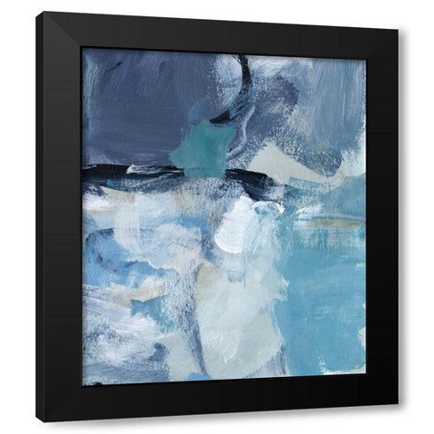 Swim II Black Modern Wood Framed Art Print with Double Matting by Long, Christina