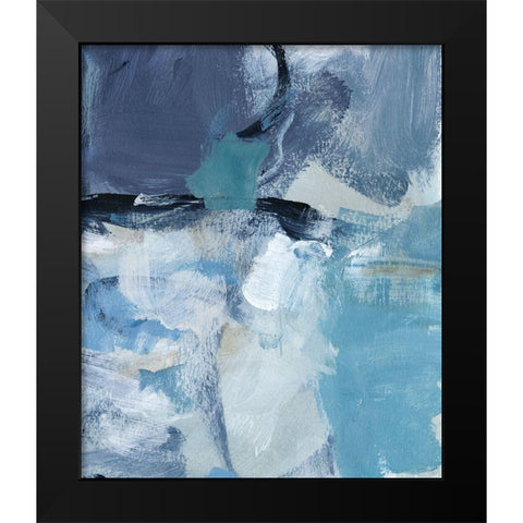 Swim II Black Modern Wood Framed Art Print by Long, Christina