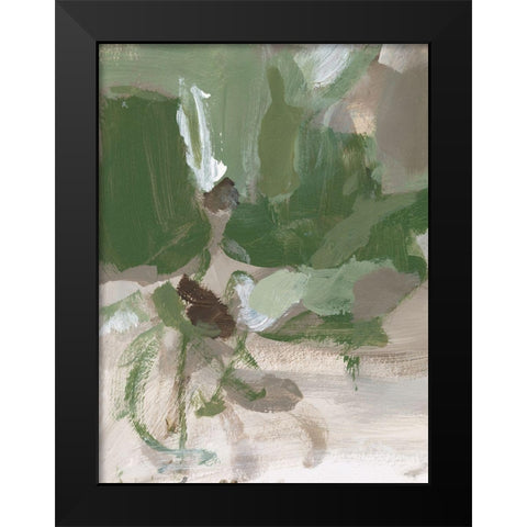 Green Tea II Black Modern Wood Framed Art Print by Long, Christina