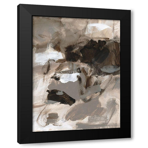 Mocha II Black Modern Wood Framed Art Print with Double Matting by Long, Christina