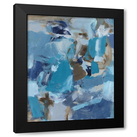 Dolphin I Black Modern Wood Framed Art Print with Double Matting by Long, Christina