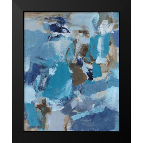 Dolphin I Black Modern Wood Framed Art Print by Long, Christina