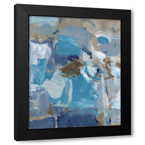 Dolphin II Black Modern Wood Framed Art Print by Long, Christina