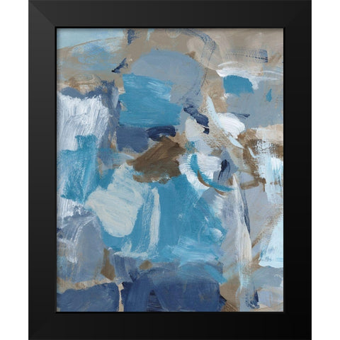 Dolphin II Black Modern Wood Framed Art Print by Long, Christina