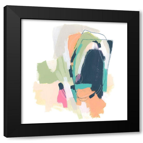 Full Circle Palette I Black Modern Wood Framed Art Print by Vess, June Erica