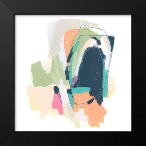 Full Circle Palette I Black Modern Wood Framed Art Print by Vess, June Erica