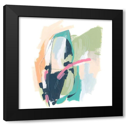 Full Circle Palette III Black Modern Wood Framed Art Print by Vess, June Erica