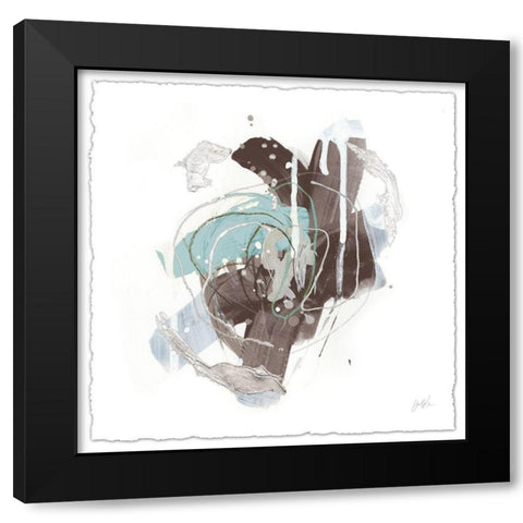 Tranquil Marks I Black Modern Wood Framed Art Print with Double Matting by Vess, June Erica
