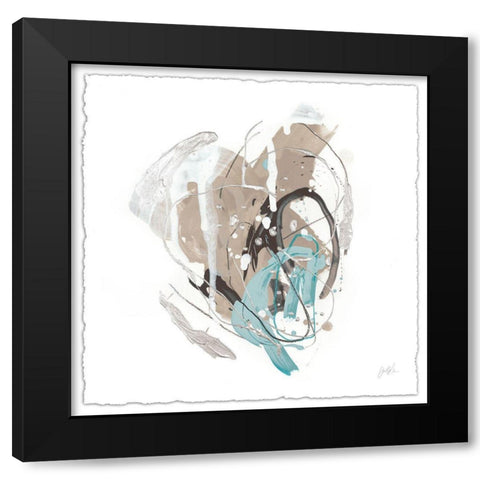 Tranquil Marks II Black Modern Wood Framed Art Print with Double Matting by Vess, June Erica