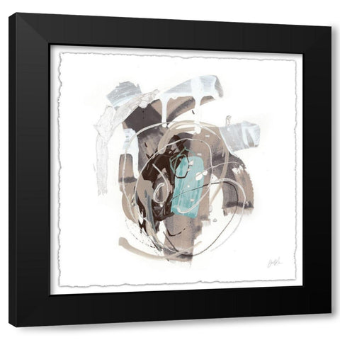 Tranquil Marks III Black Modern Wood Framed Art Print with Double Matting by Vess, June Erica