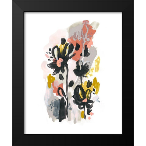Gather Garden I Black Modern Wood Framed Art Print by Vess, June Erica